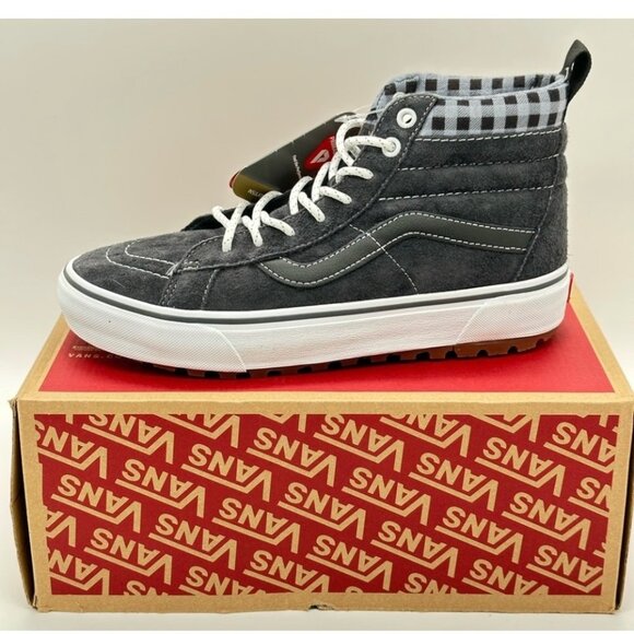 Vans Sk8 Hi MTE Sneakers Mens 5.5 Dark Gray Suede Canvas High Top Skate Shoes - Picture 13 of 14